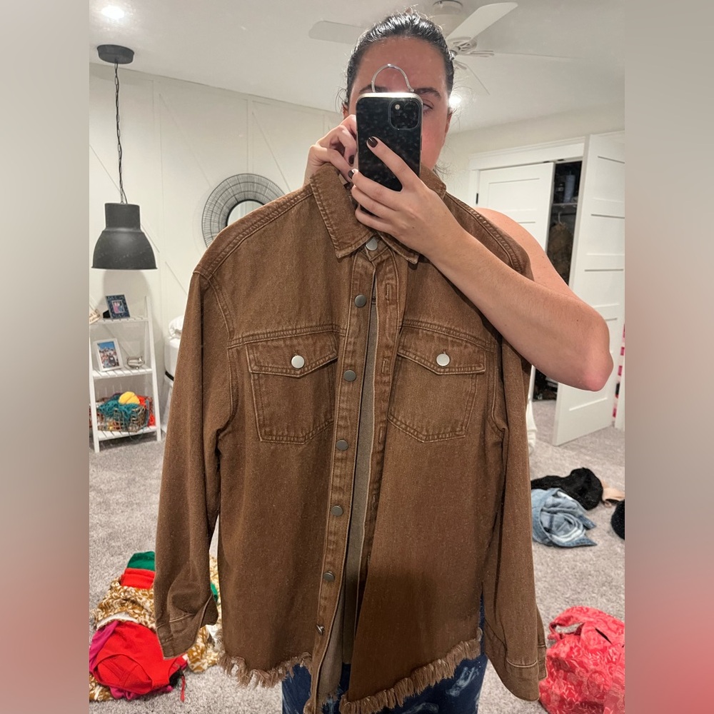 Brown shacket